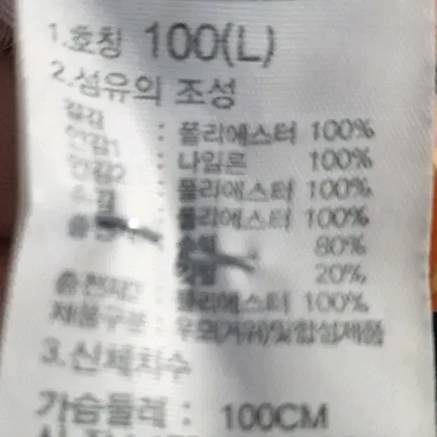 (1767) 노스페이스 구스 다운 롱패딩 100 L  (패치사진)