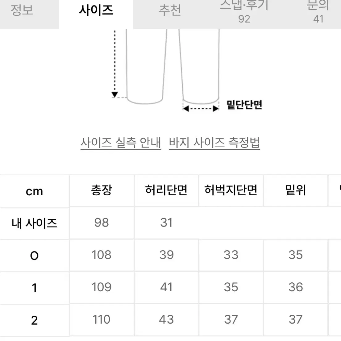 판매/ 노운 디스 데님 / 2 사이즈