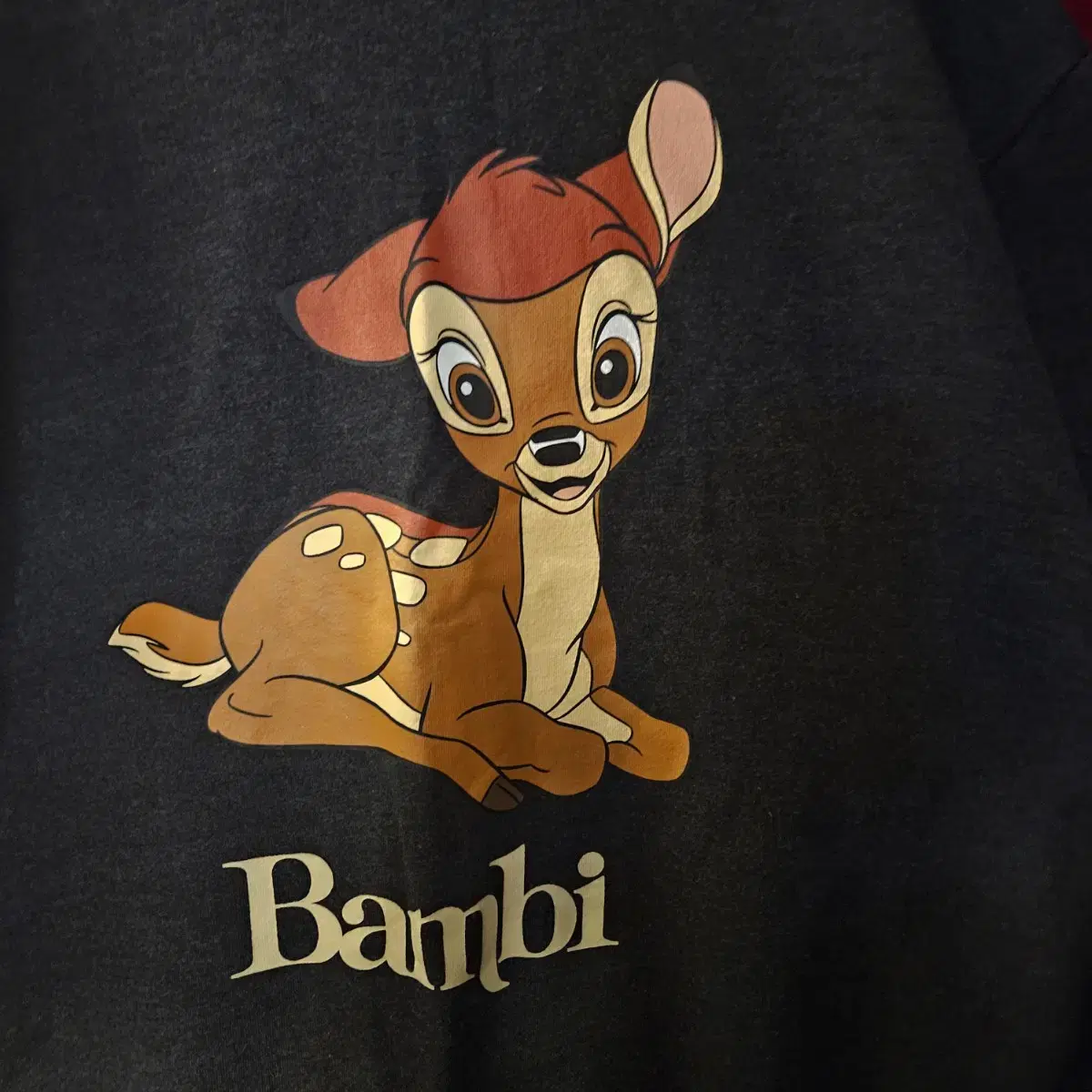 디즈니 Bambi 밤비 루즈핏 챠콜 맨투맨 S size