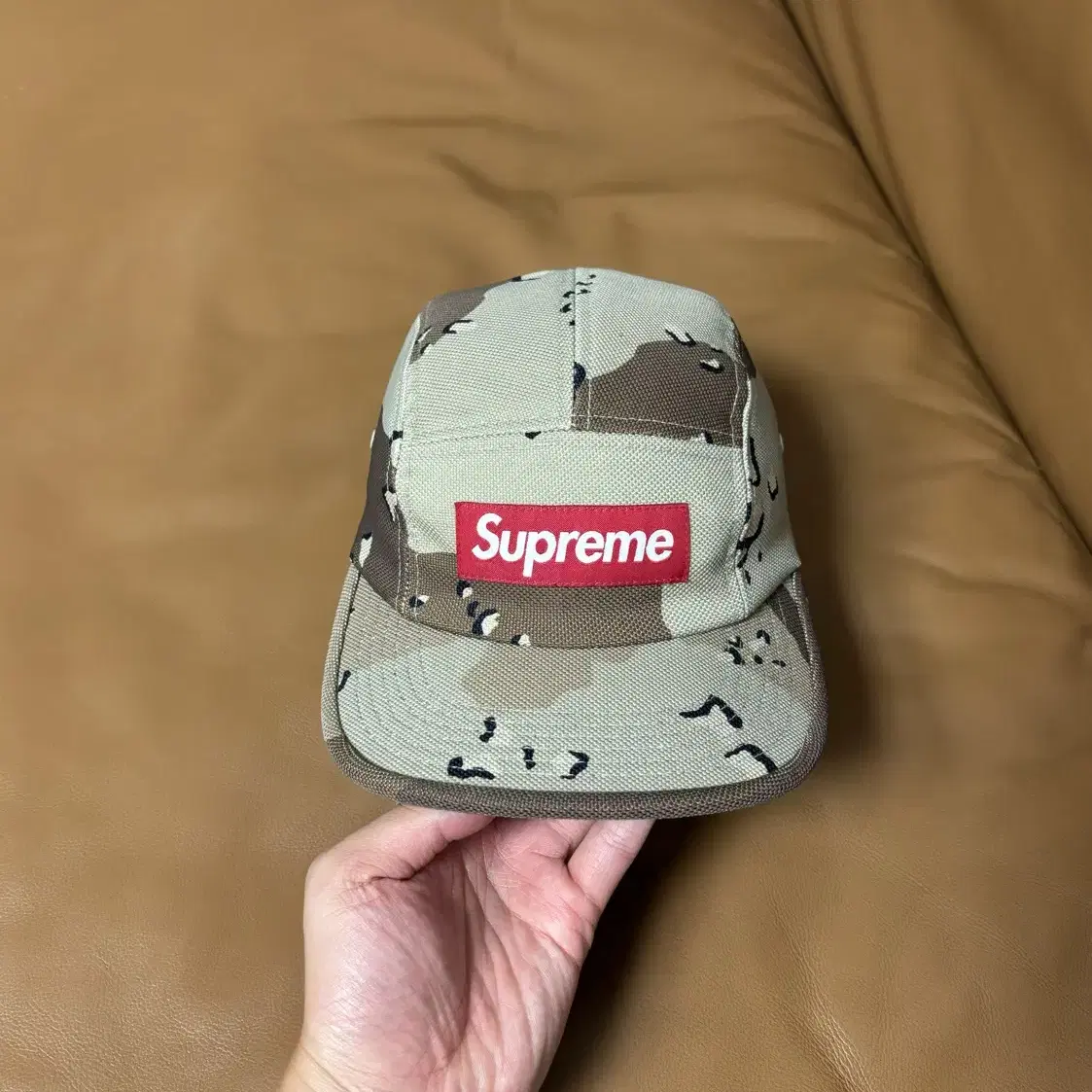 Supreme 슈프림 카모 캠프캡 모자 (Desert Camo)