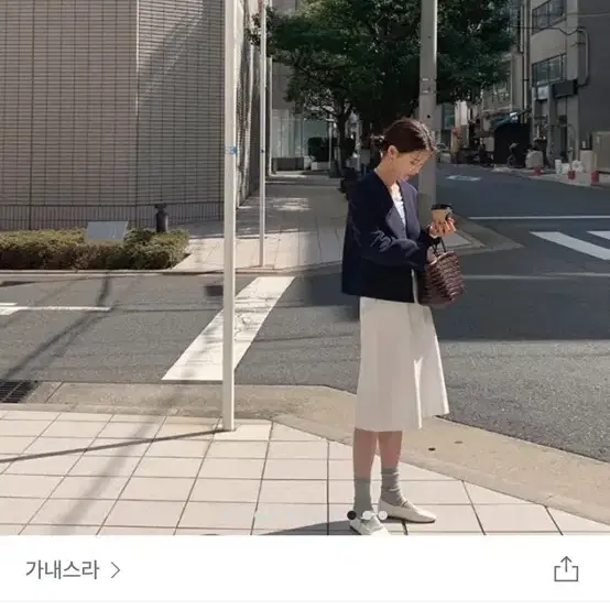 (가내스라) 넌스 브이넥자켓 네이비 컬러