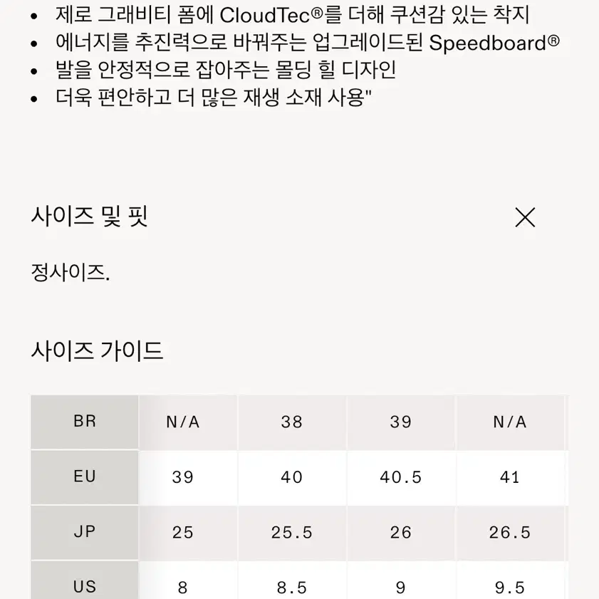 (새상품) 온러닝 클라우드 5 워터프루프 (w) 255 / EU40w