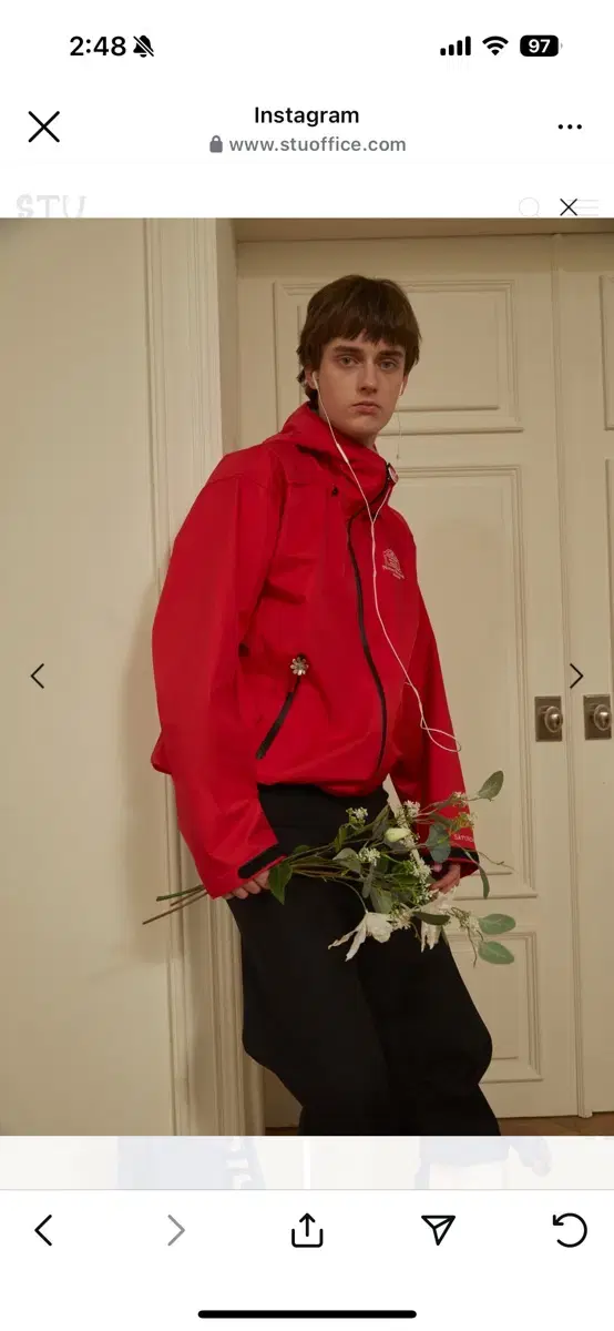 stu Windbreaker Red L