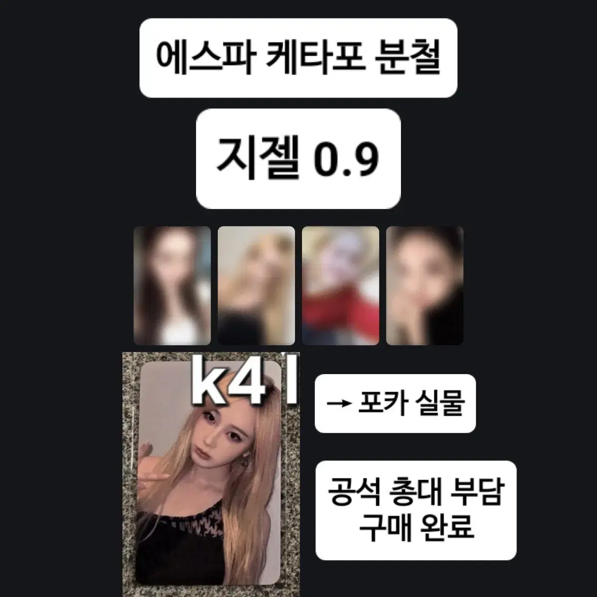 최저가) 에스파 럭드 메이크스타 케타포 분철 멬스 지젤윈터닝닝카리나