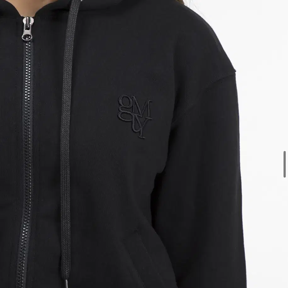 김미더영 G_BAND ZIP-UP HOODIE / BLACK