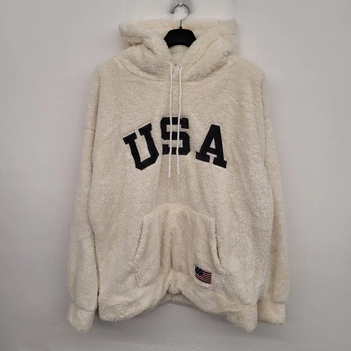 [115/3XL] 바이모노 보아털 USA 자수 후드티