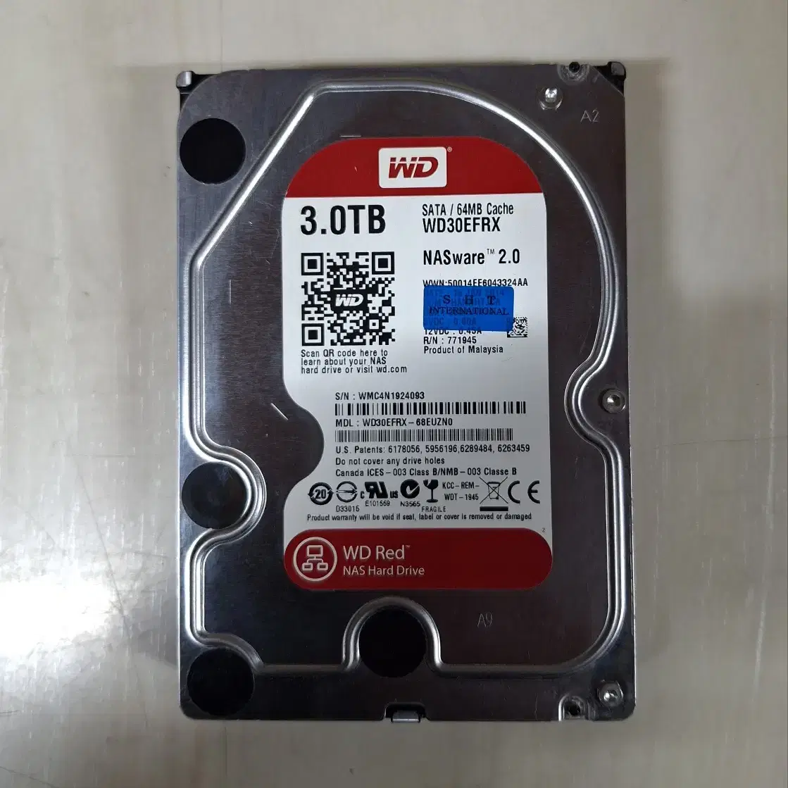 SATA HDD 3TB 3.5인치 WD 레드 (NAS서버로 최적)