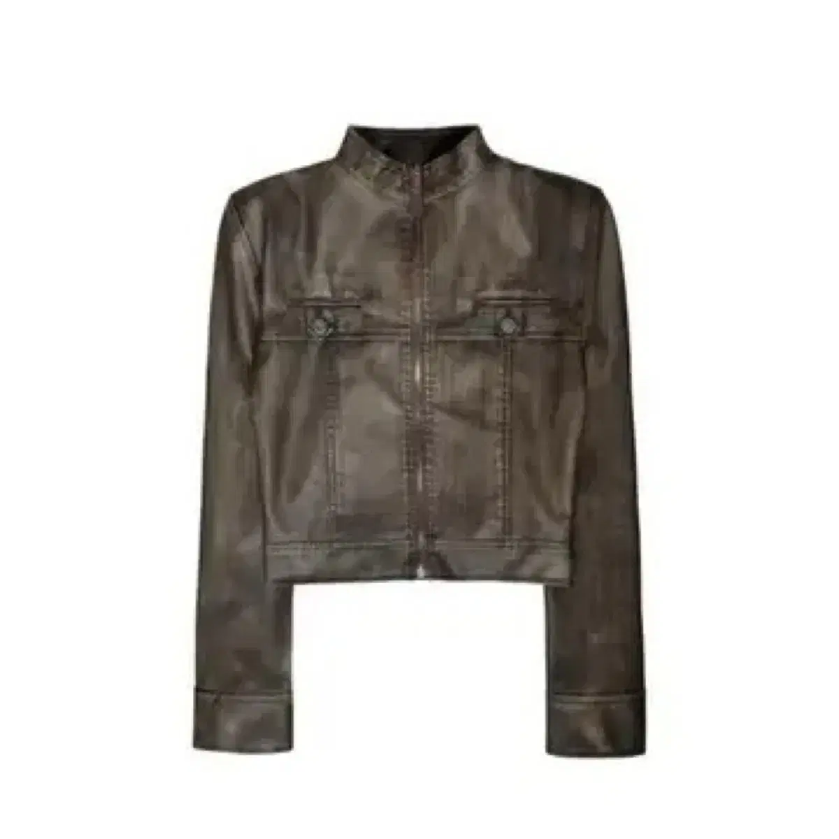 Bohemian Seoul Washed Leather Jacket Brown