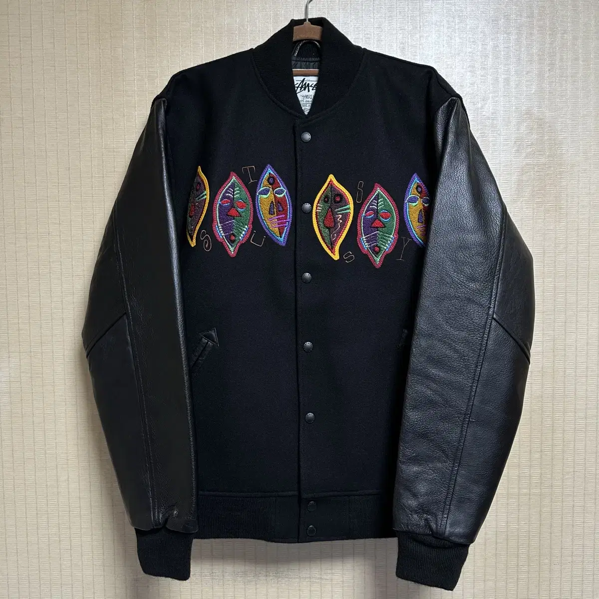 Stussy Harajuku Limited Zuu Mask Varsity Jacket Size L