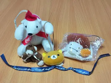 리락쿠마 코카-콜라 흰곰 도코모다케 핸드폰 스트랩 + 곰 인형