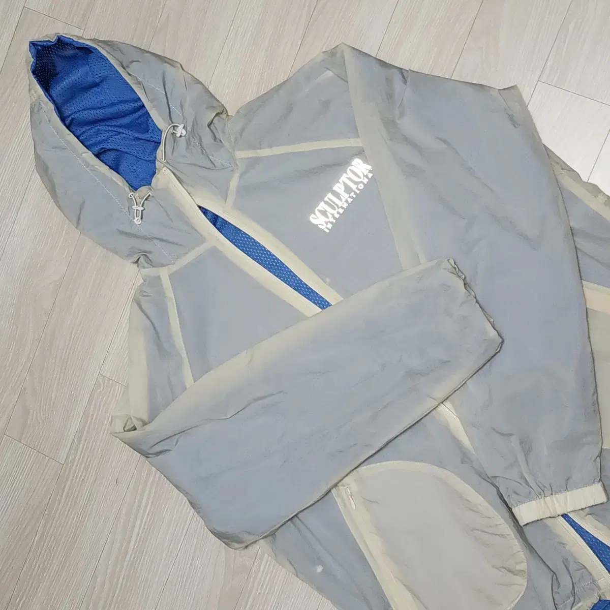 스컬프터 Wind Jacket Blue 리버시블 바람막이 블루 XL