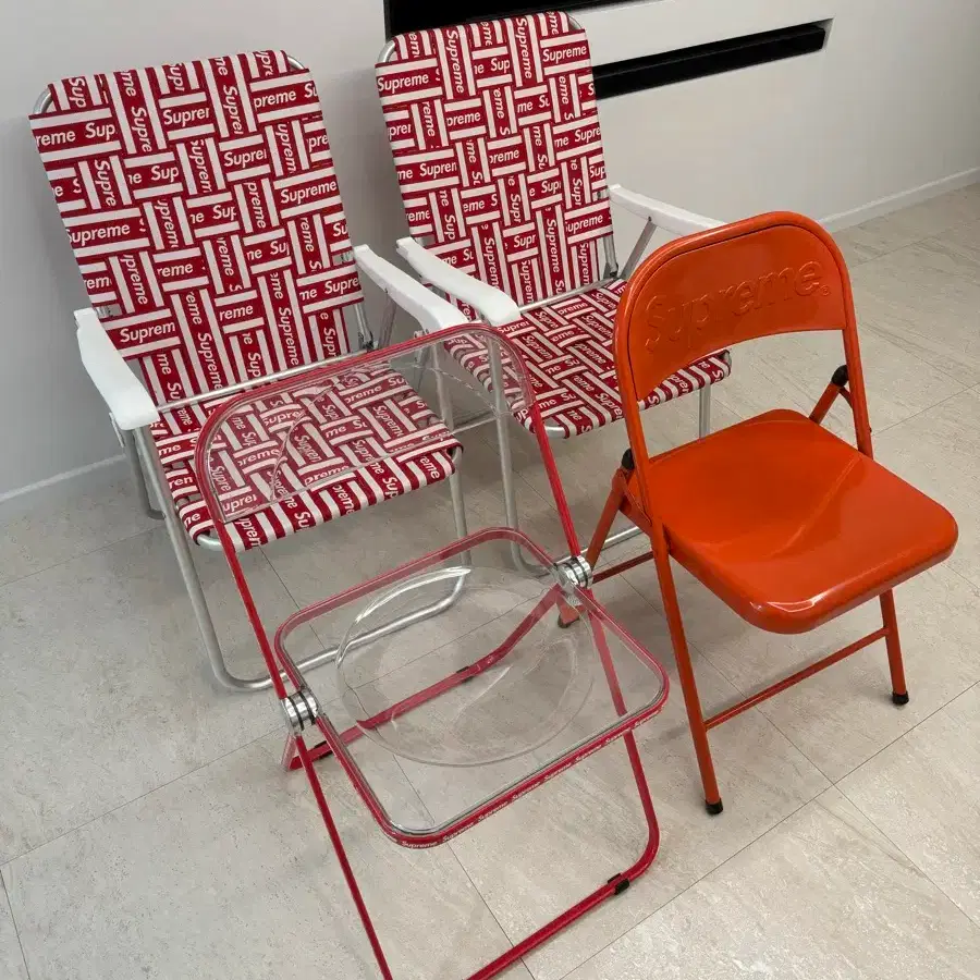 New Product) Supreme Chair Anonima Castelli Plia Chair Silver