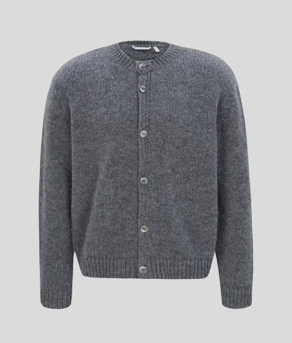 Zucca Homme Mohair Round Neck Cardigan Shadow Gray M