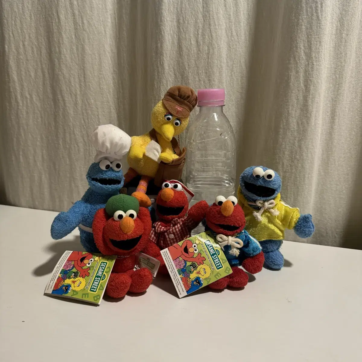 Elmo Cookie Monster doll keyring (set)