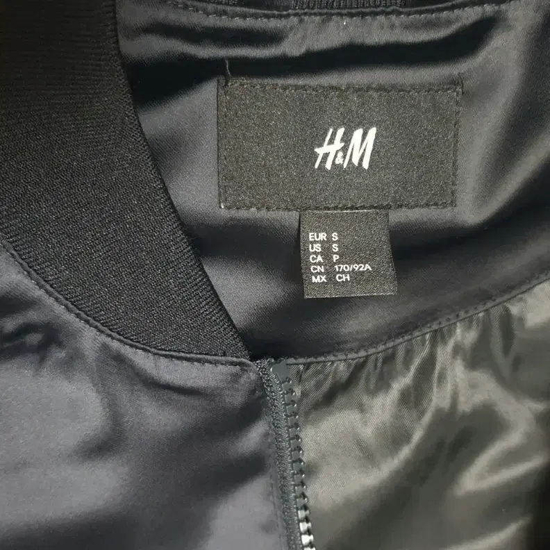 H&M 자수 봄버자켓 스카잔 S