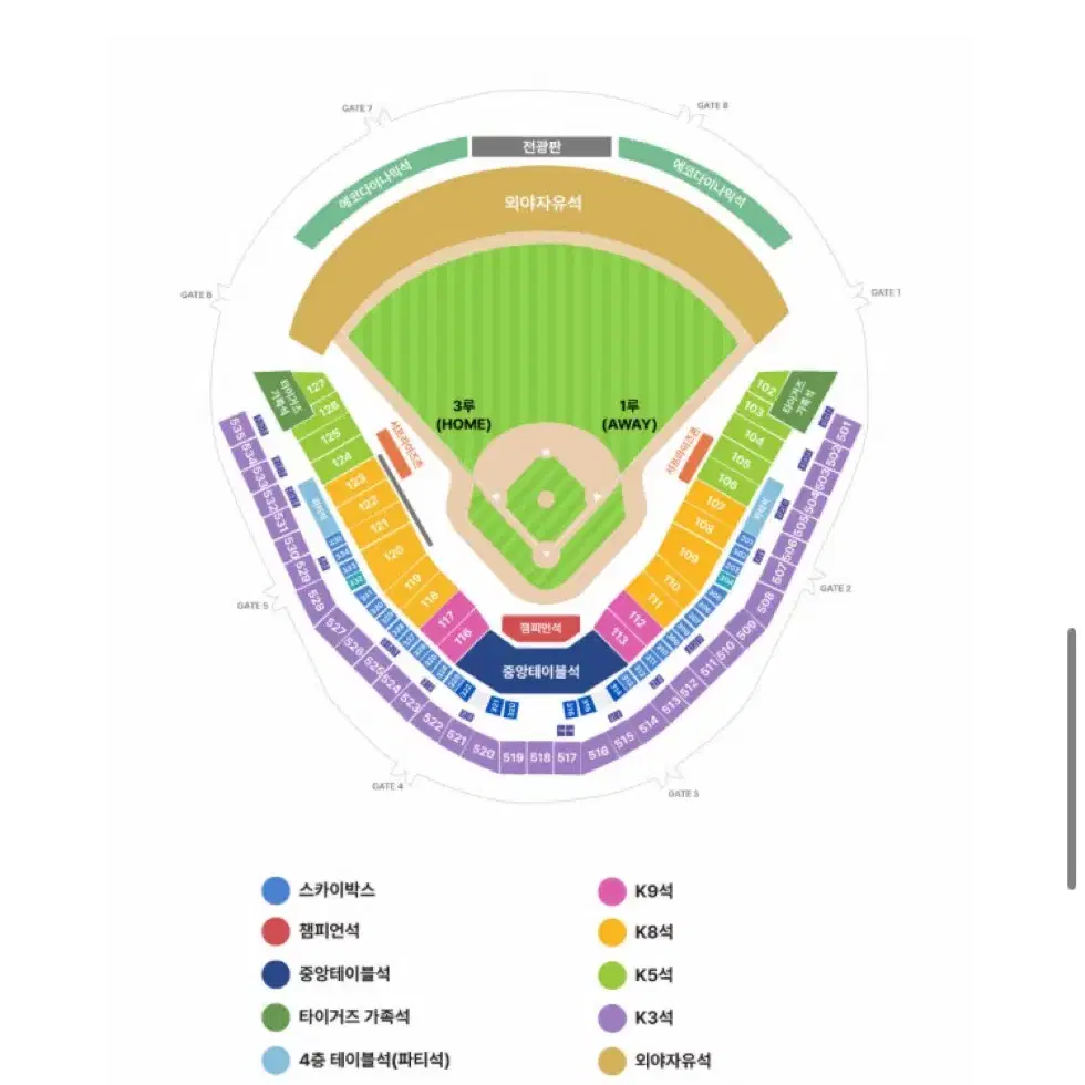 한국시리즈 코시 5차전 1루 k5구역