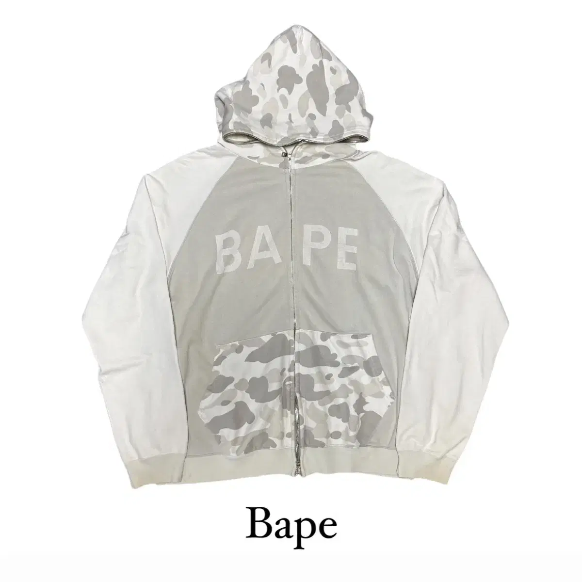 베이프 카모 후드 집업 bape