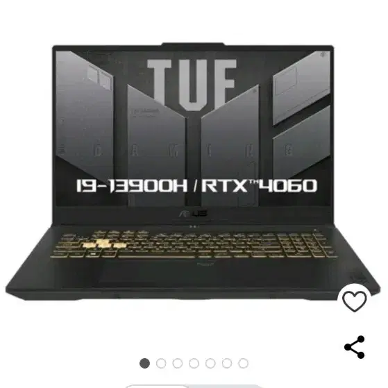 ASUS TUF 게이밍 17인치 고사양 노트북 게임 그래픽영상편집