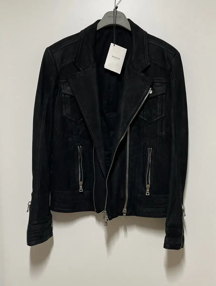 Balmain Leather Jacket Rider Jacket