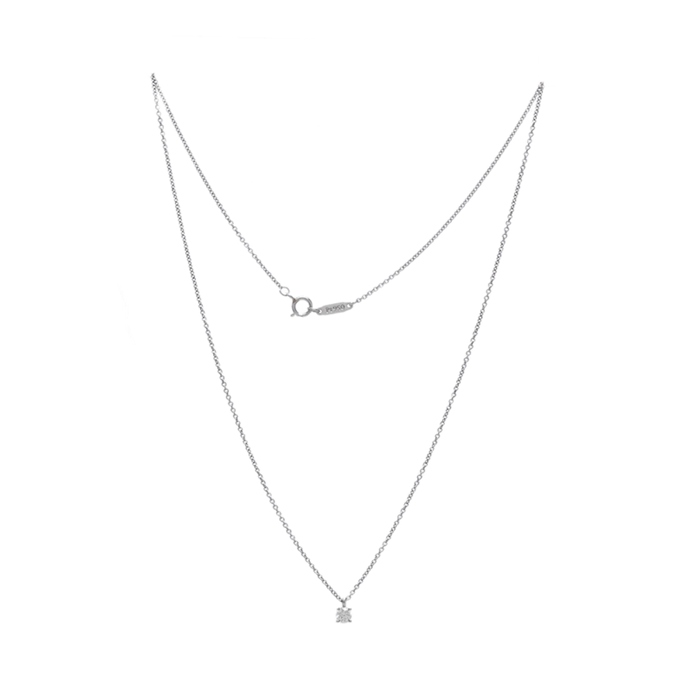 티파니 플래티늄 솔리테어 다이아 팬던트 0.18ct