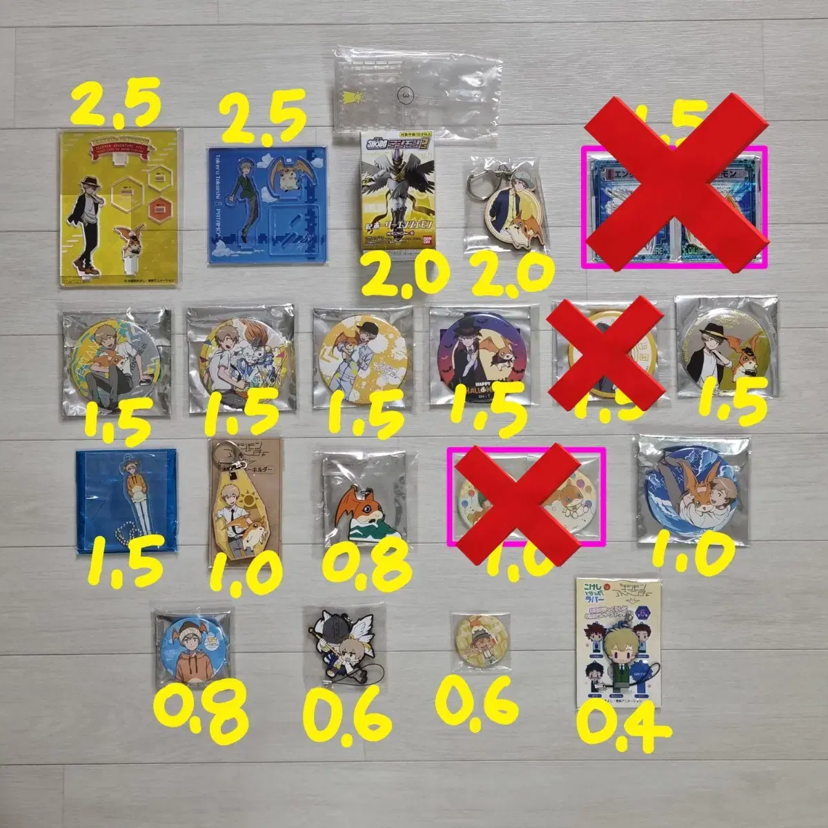 Digimon Takaishi Takeru ricky merchandise sets bulk wts sells