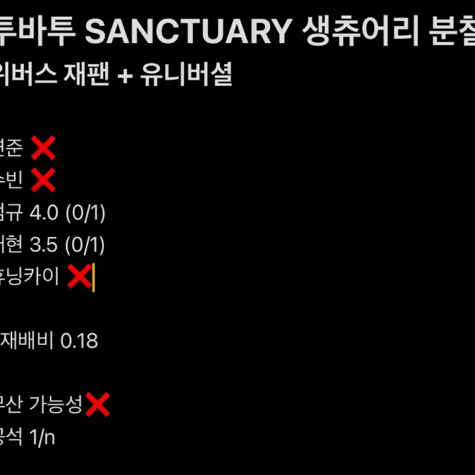 [무산X] 투바투 SANCTUARY 생츄어리 분철 위버스 재팬 유니버셜