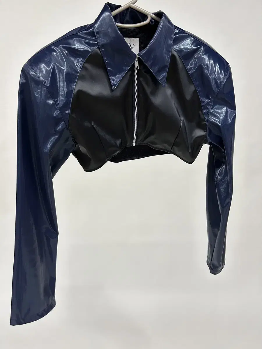 MGO (must go on) unisex leather cropped jacket