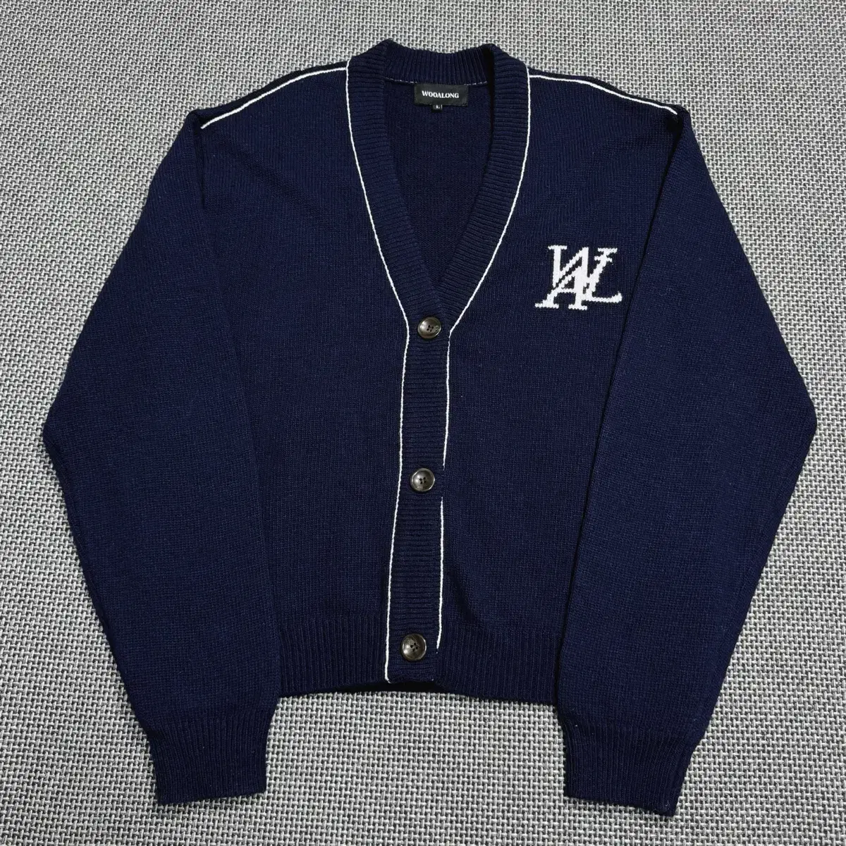 Ouallon Navy Overfit Cardigan