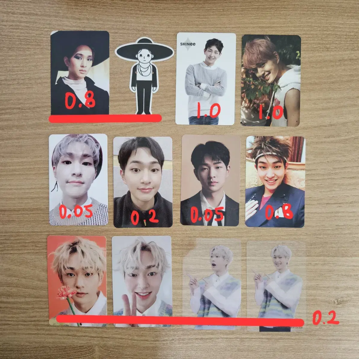 Shinee onew jonghyun key minho taemin photocard WTS