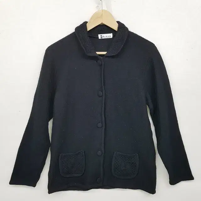 AROSA 100% wool felt jacket black