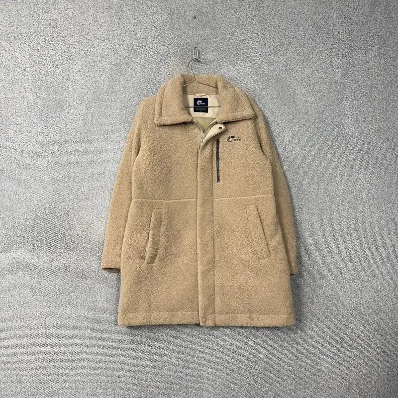 Nepa Beige Logo Casual Fleece Poggy Furry Coat M