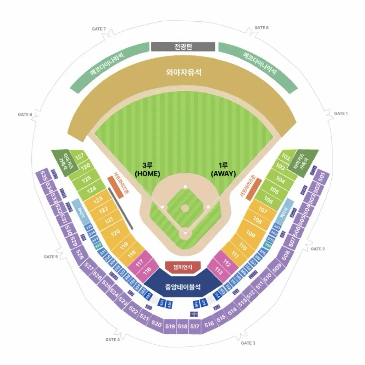 한국시리즈 5차전 1루 K8석 108블록 2연석 양도