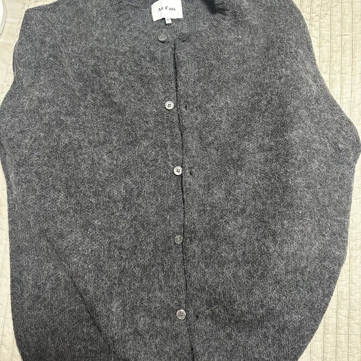 아트이프액츠 art if acts mohair round cardigan