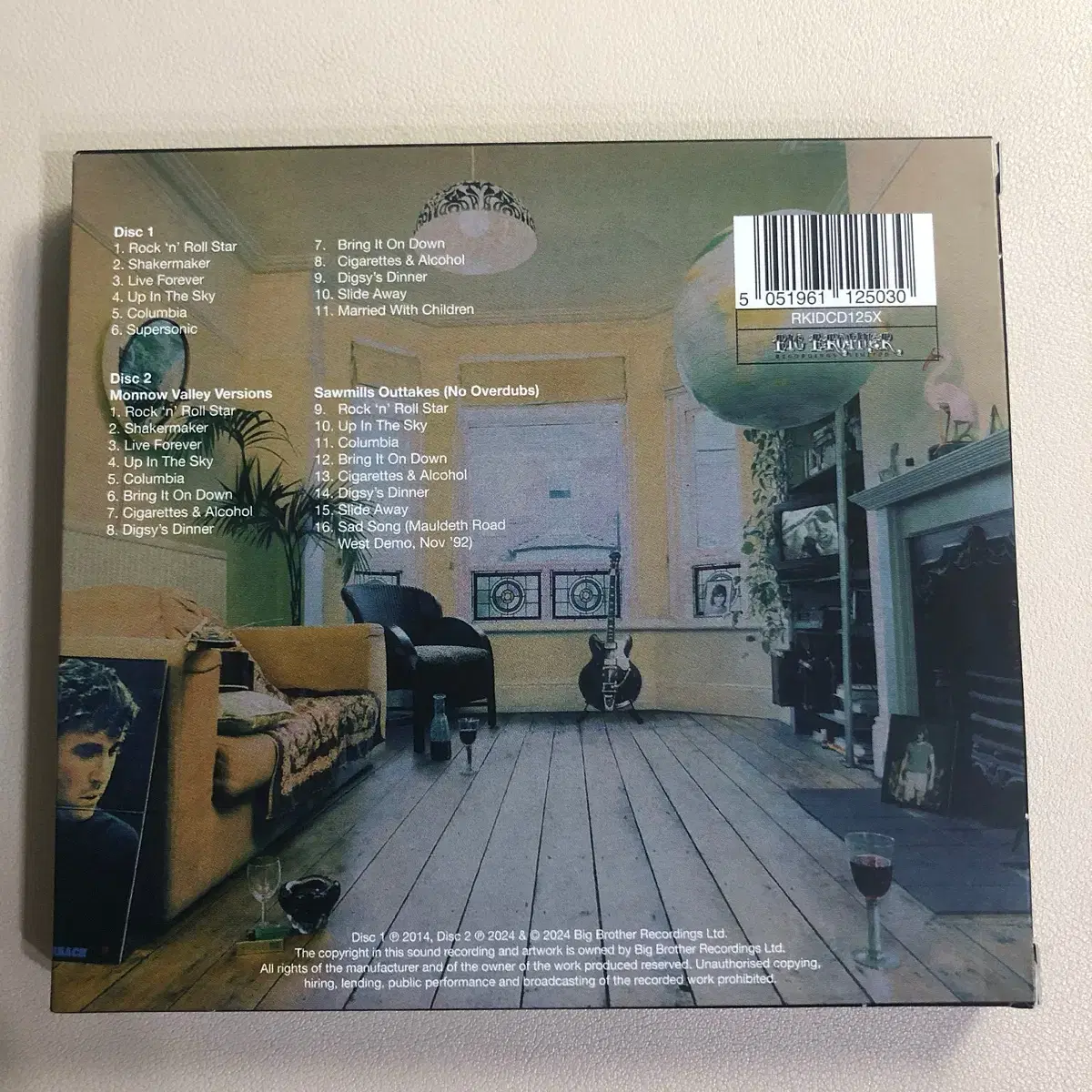 오아시스 1집 definitely maybe 30주년 한정판 디럭스 cd