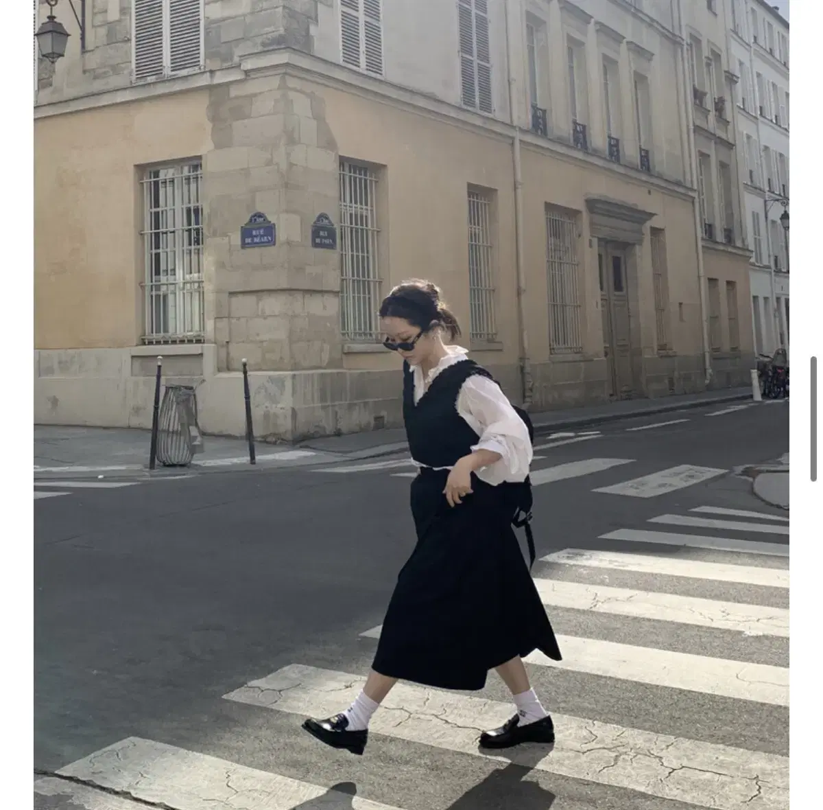 마블링 summer wool blouse&pleats skirt