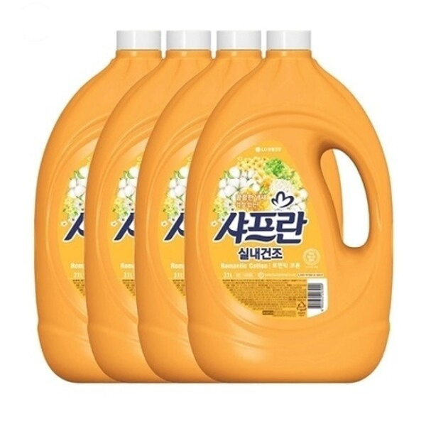 무료배송-LG 샤프란 실내건조 로맨틱 코튼 3100ml 4개