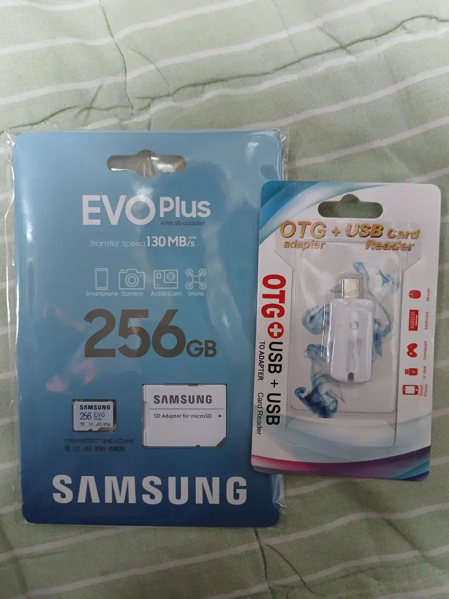 미개봉) 삼성 외장메모리 Evo plus 256GB+카드리더기