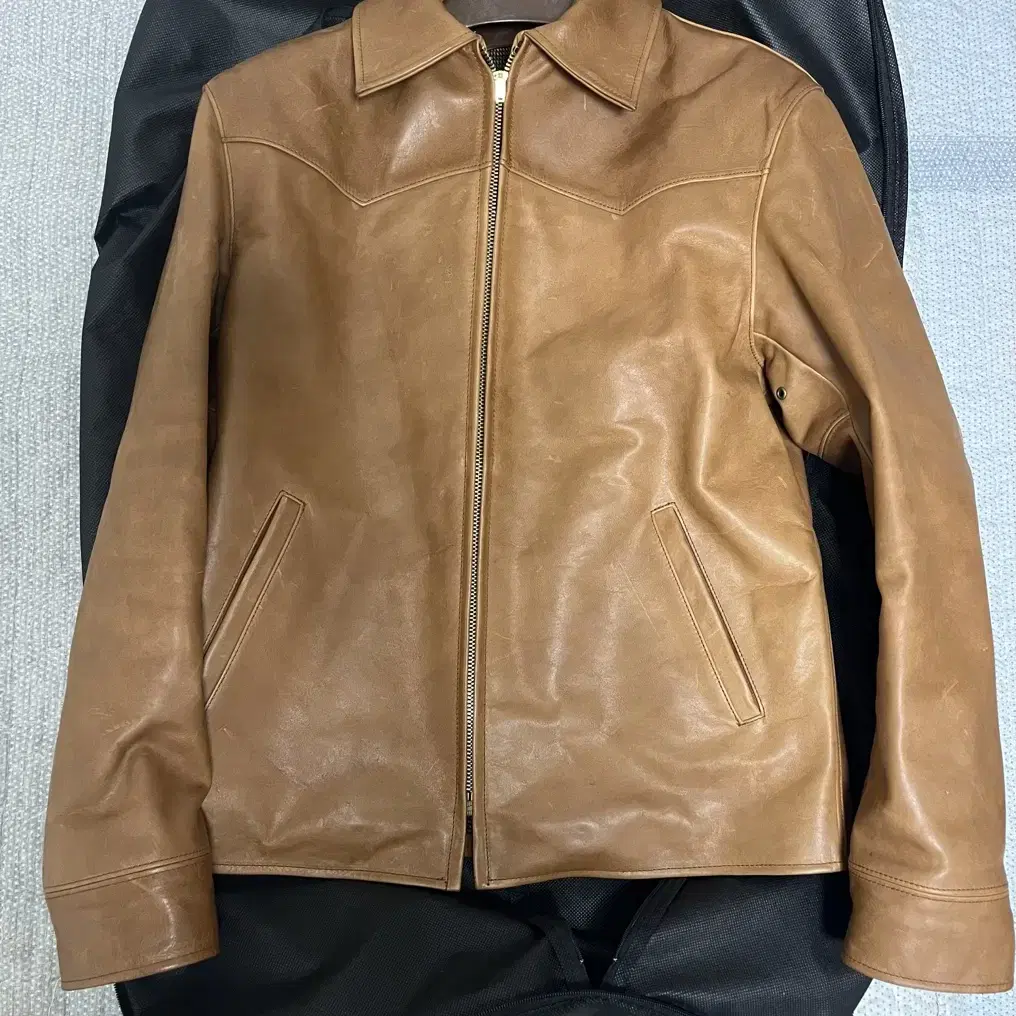 버드노트 BIRD NOTE HORSEHIDE CAR COAT,COGNAC