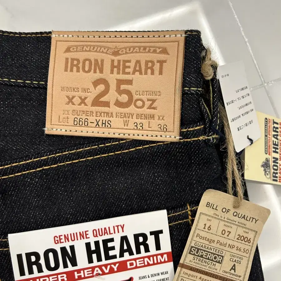 [W33 L36] IRONHEART 아이언하트 25oz 666 데님