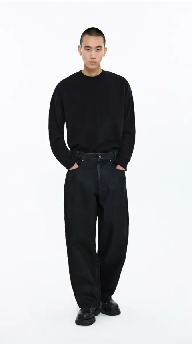 Hansom EQL Black Coated Denim