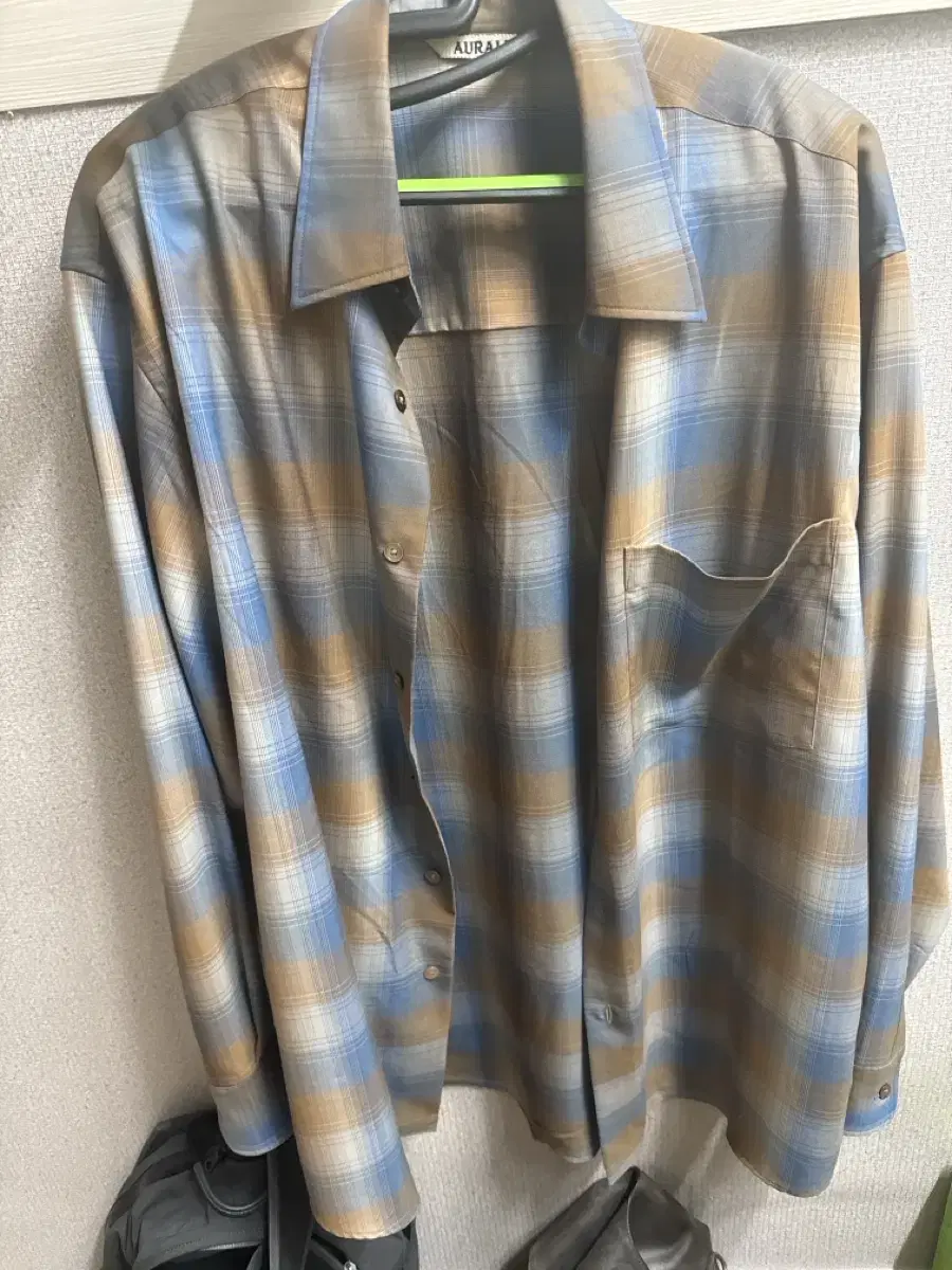 Aurari 23SS Wool check shirt 3 sizes