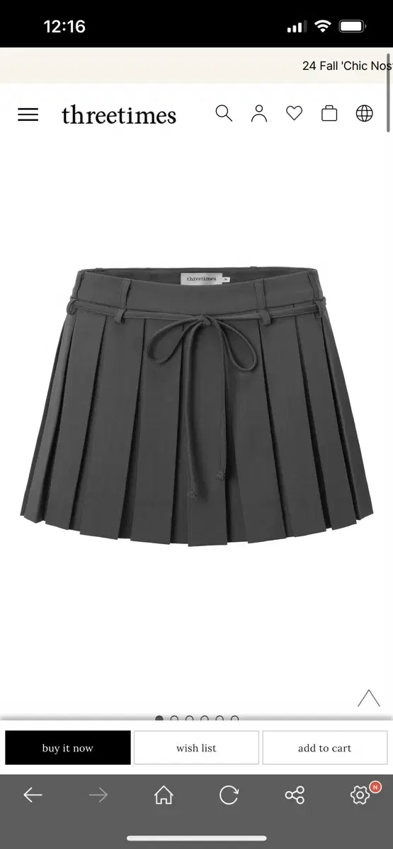 Threetimes cheery skirt