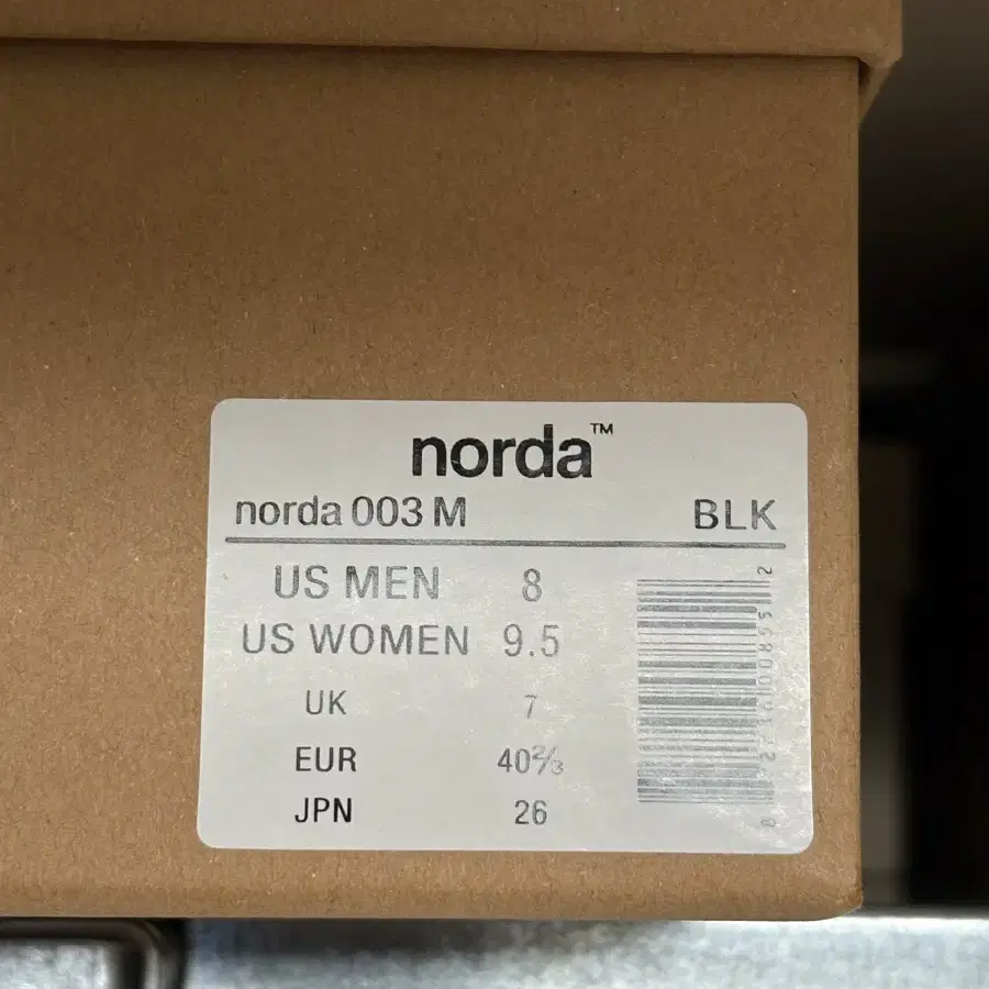 노다 노다런 노르다 norda 003 블랙 사이즈 260