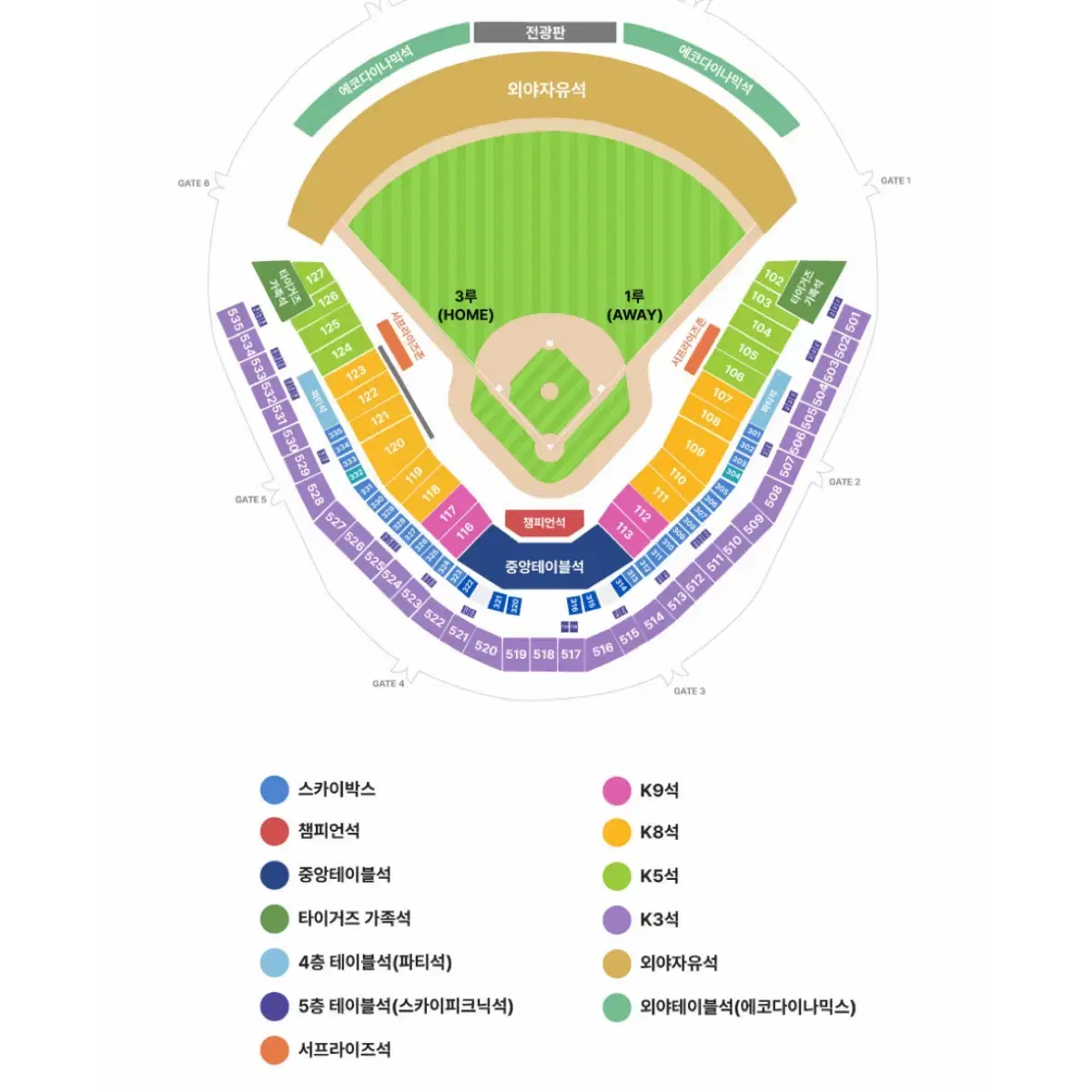 한국시리즈 5차전 1루 k8 109구역 단석