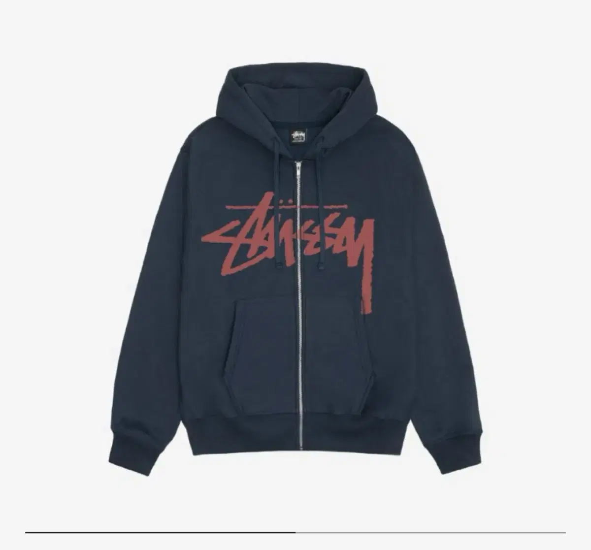 Stussy Stock Hoodie Zip-up Navy L