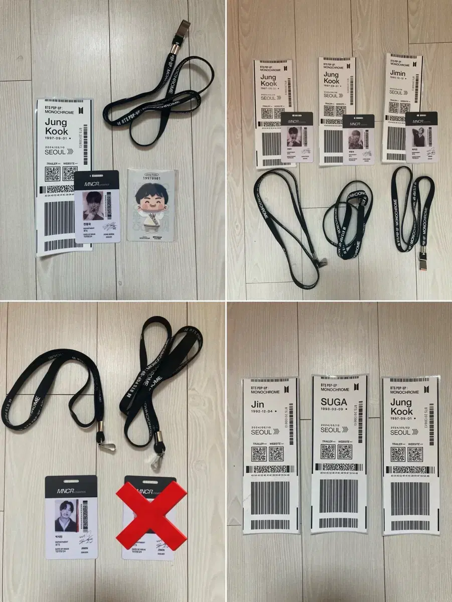 Pre-order benefit bulk wts) bangtan Monochrome In-the-Sumphocard, Visitor's Card, Luggage Tag