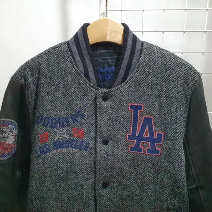 HARRIS TWEED x MLB 양가죽 한정판 자켓 M-95