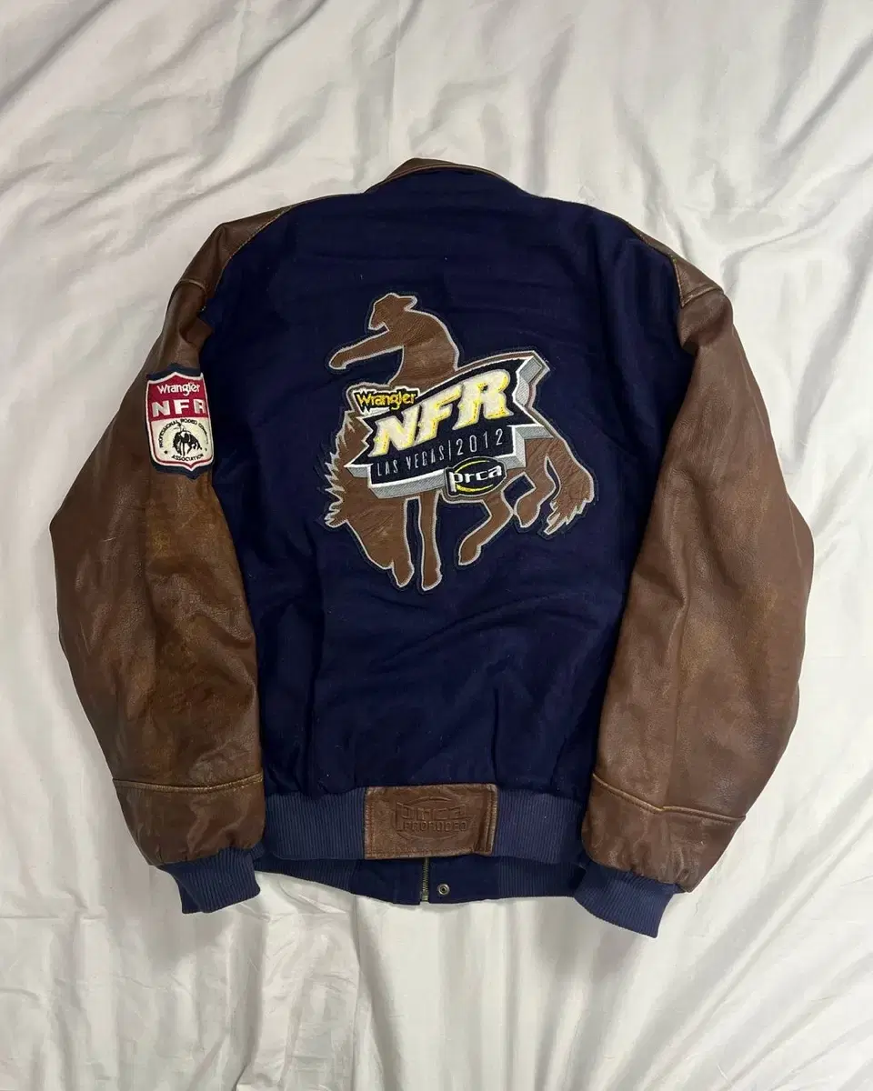 Wrangler Rodeo Leather Jacket Varsity Jacket