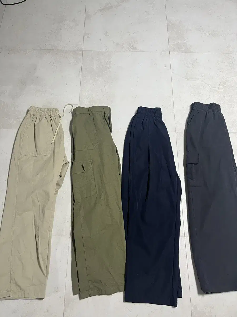 4 men's bonded wide-fit pants