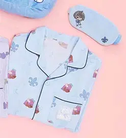 Anstar Spao collaboration Sakuma Ritsu pajamas (BLUE) + sleeping eye patch (Silsao)